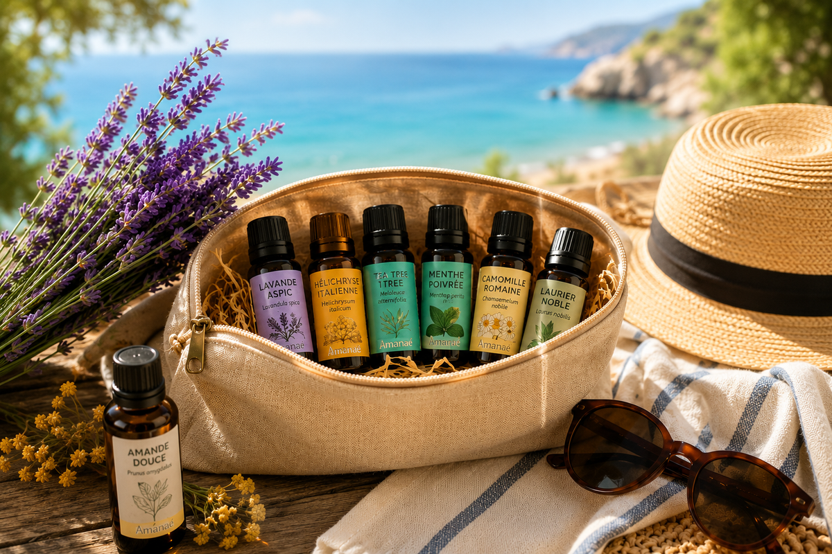 La trousse d'été d'huiles essentielles : les indispensables pour des vacances sereines